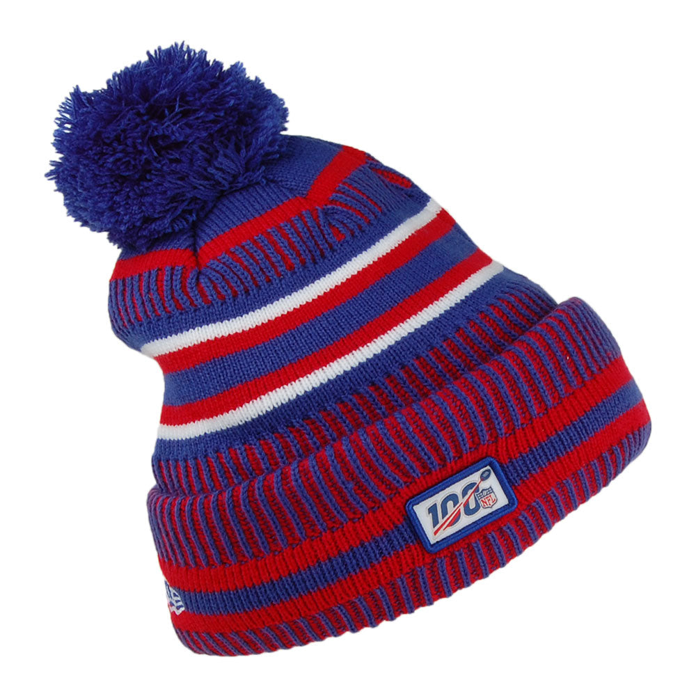 Gorro con pompón NFL On Field Knit New York Giants New Era Rojo-Azul