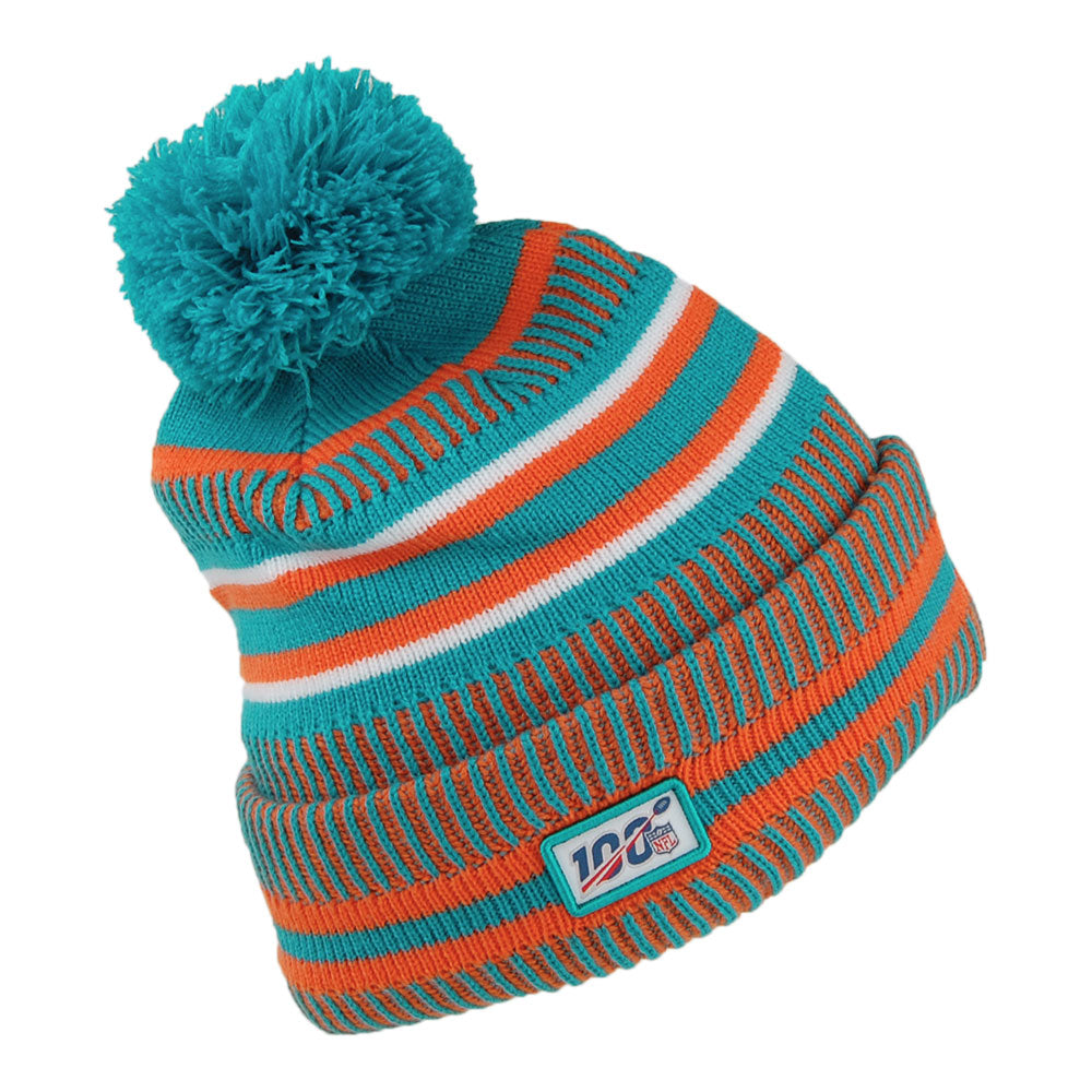 Gorro NFL On Field Knit Miami Dolphins New Era - Verde Azulado-Naranja