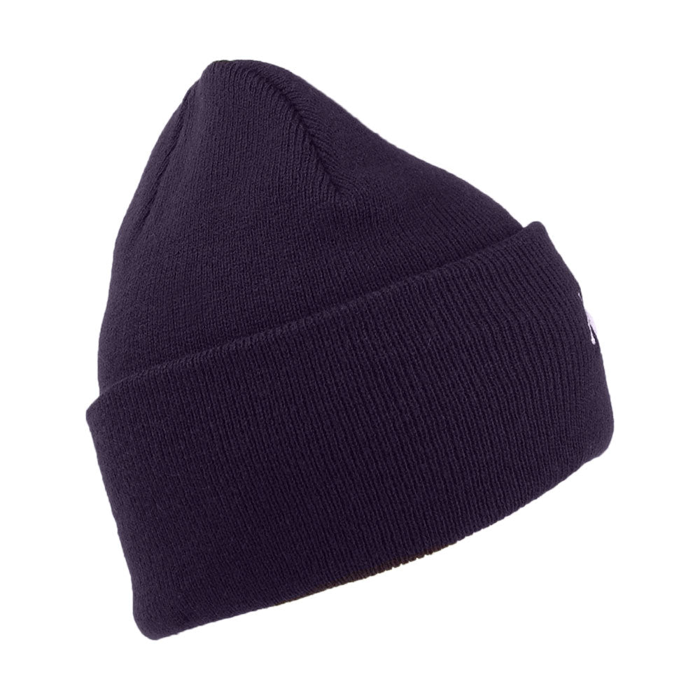 Gorro Beanie Pinscript con vuelta tejido de Mitchell & Ness - Azul Marino
