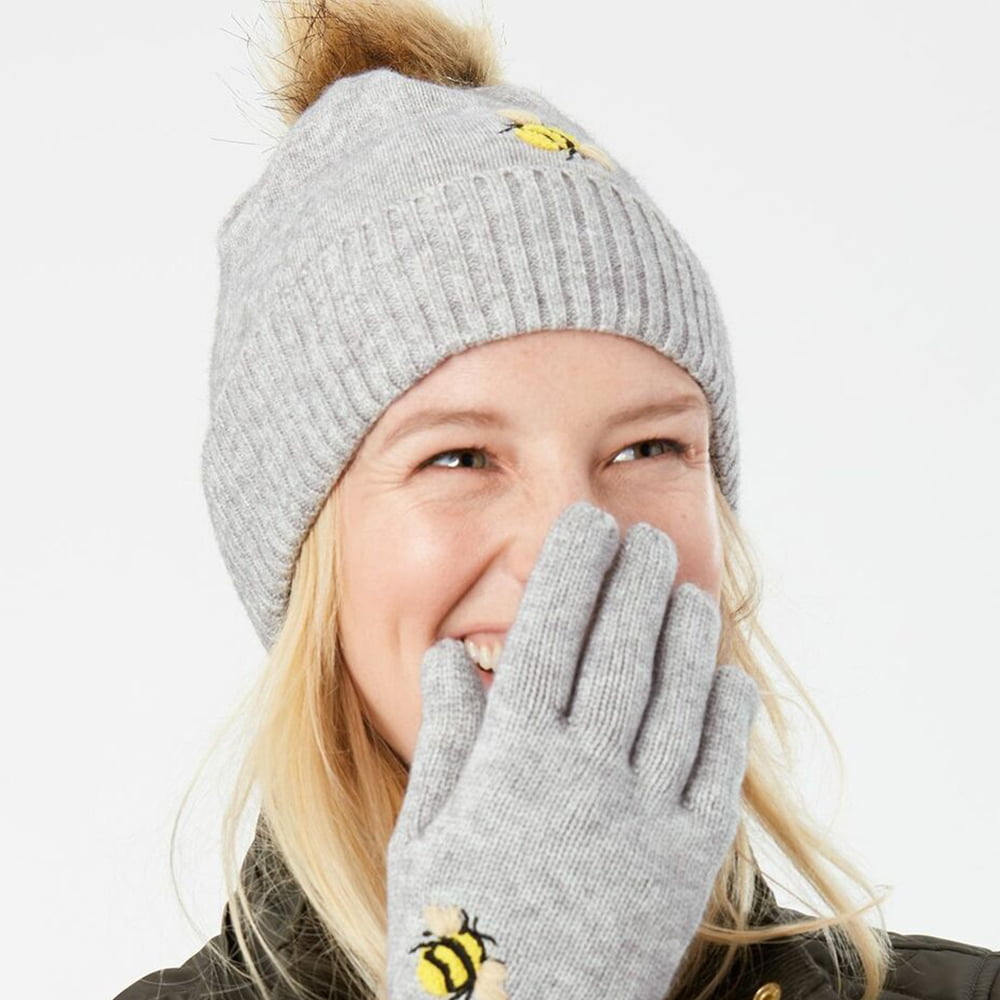 Gorro con pompón Stafford Bee de Joules - Gris