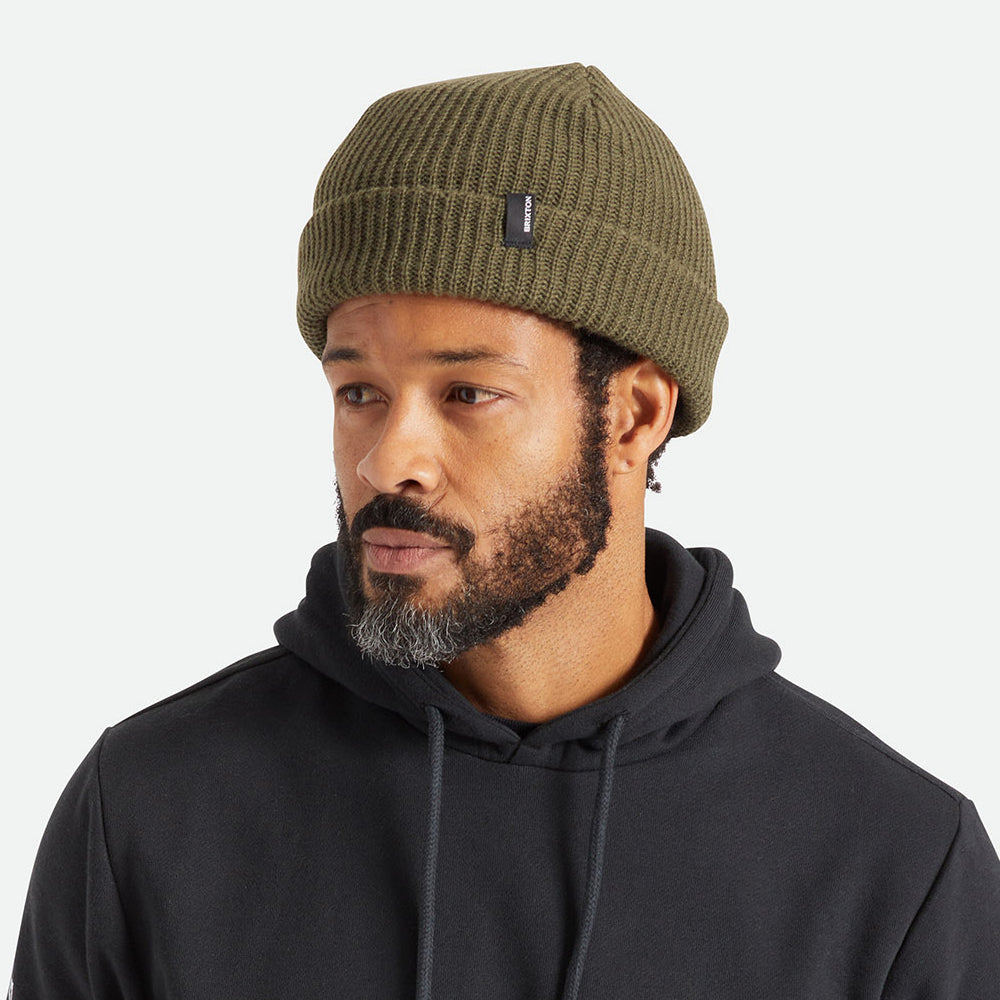 Gorro Beanie Heist con vuelta de Brixton - Verde Oliva