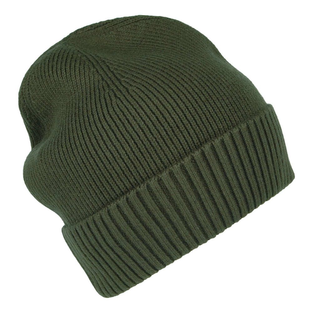 Gorro Beanie Essential Flag de algodón y cachemira de Tommy Hilfiger - Verde Oliva