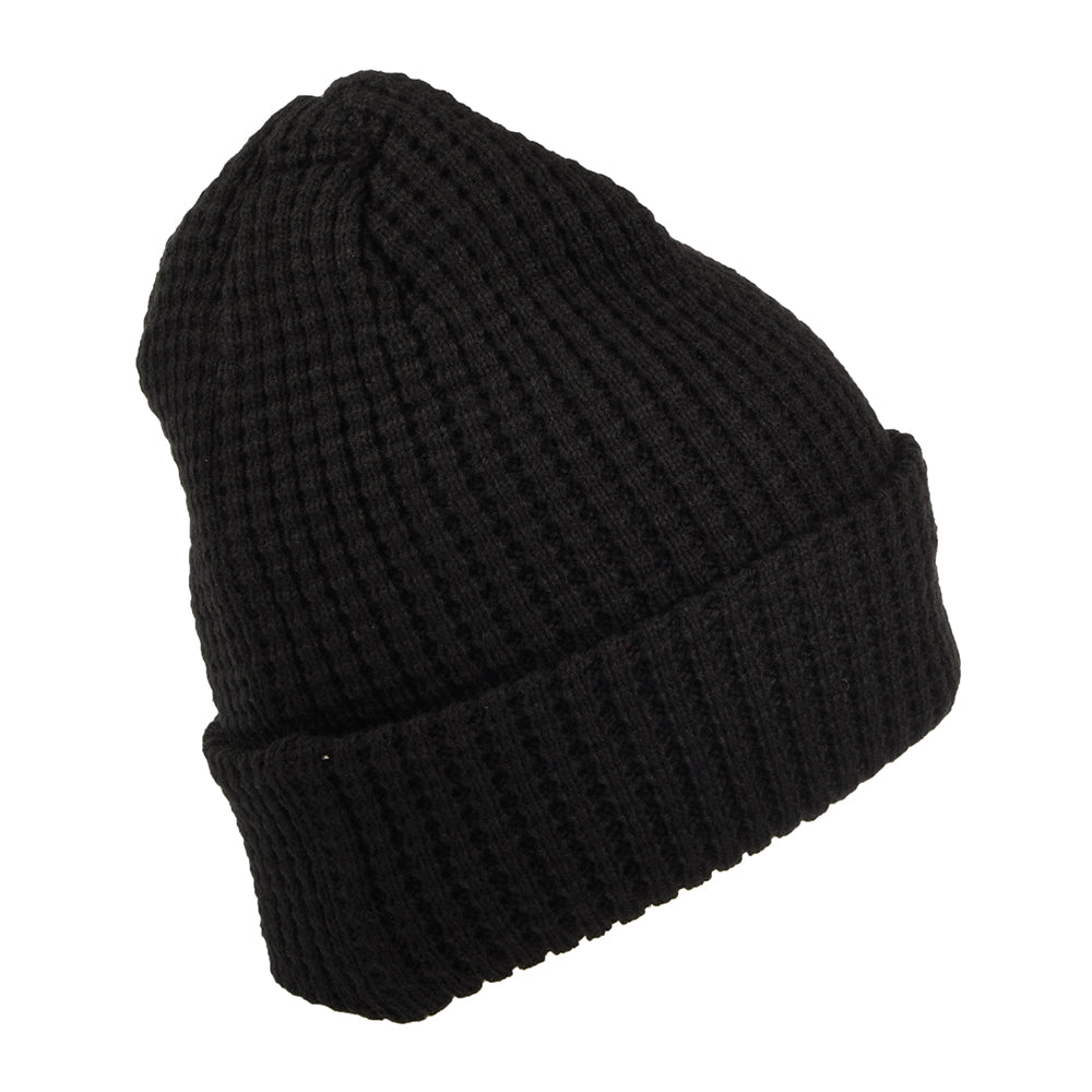 Gorro Beanie con vuelta NBA Team Waffle Knit Chicago Bulls de New Era - Negro