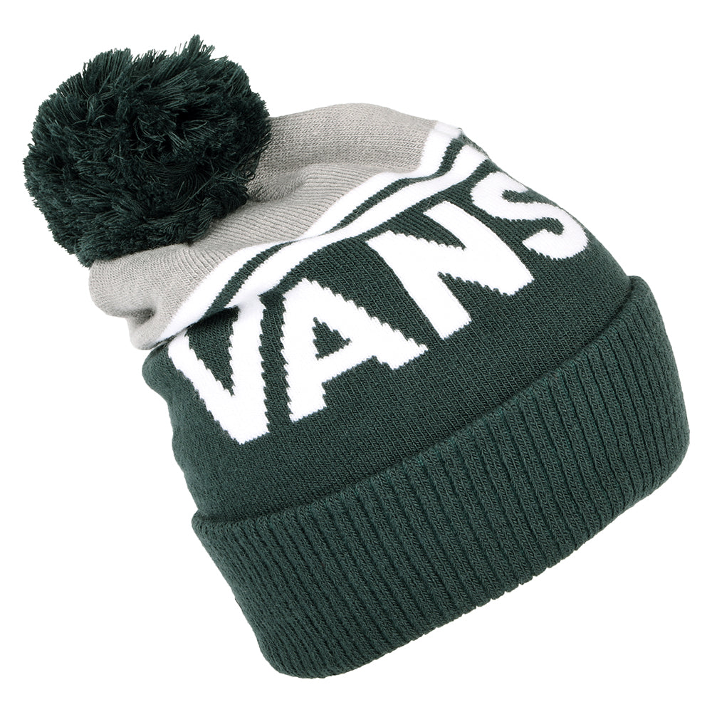 Gorro con pompón Stripe de Vans - Verde-Gris