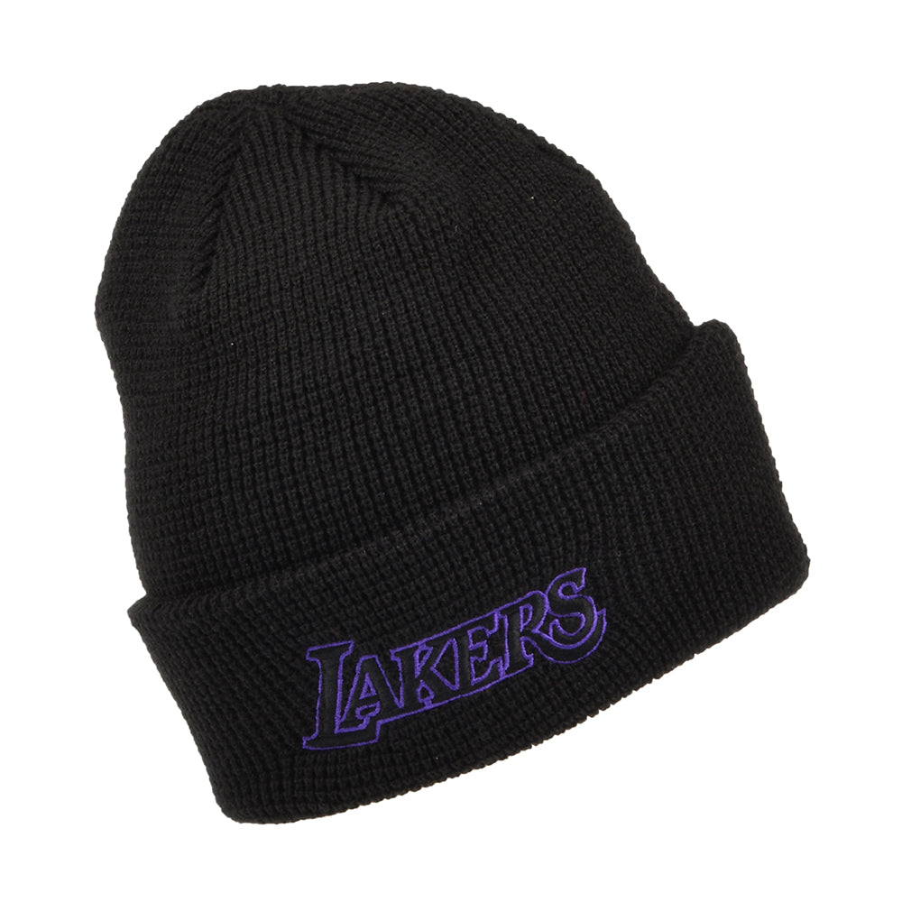 Gorro Beanie con vuelta NBA Pop Outline L.A. Lakers de New Era - Negro