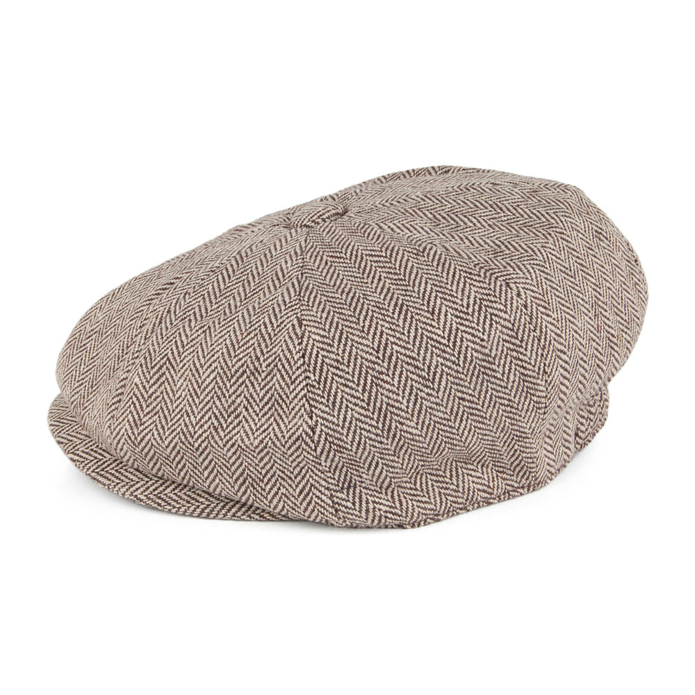 Gorra Newsboy niños diseño de espiga de Jaxon & James - Marrón