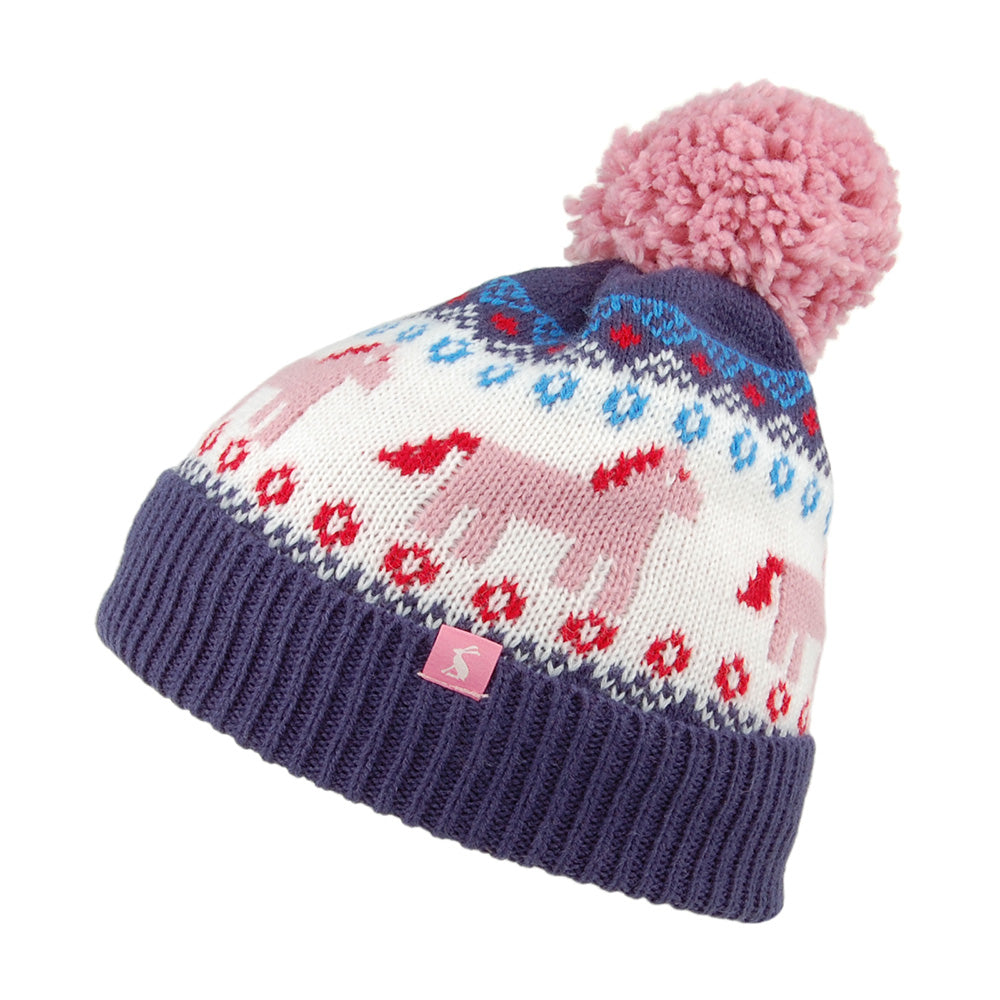 Gorro con pompón niñas Fallbury de Joules - Azul Marino