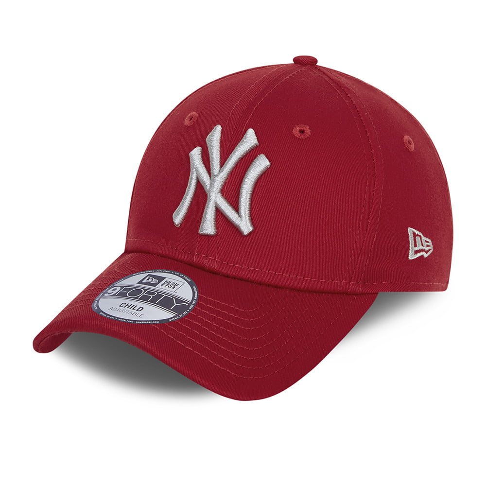 Gorra de béisbol niños 9FORTY MLB League Essential New York Yankees de New Era - Escarlata -Gris