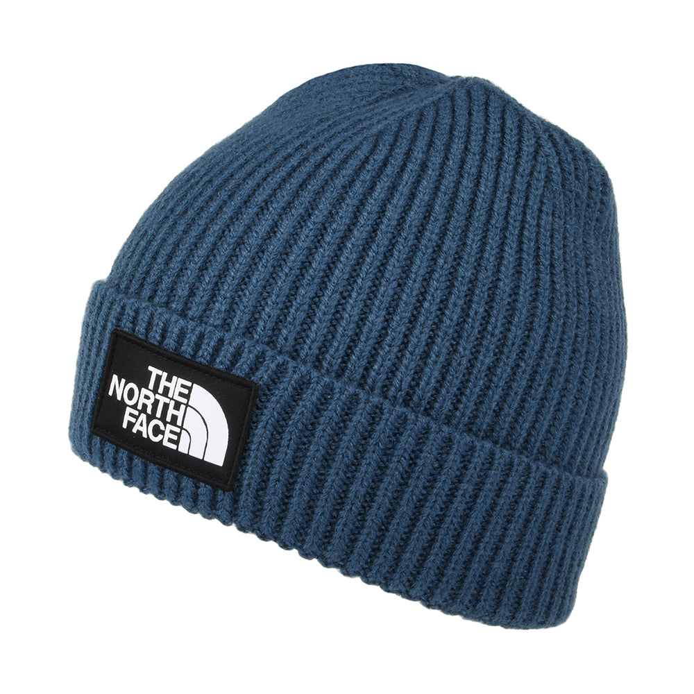 Gorro Beanie niños TNF Box Logo con vuelta de The North Face - Azul