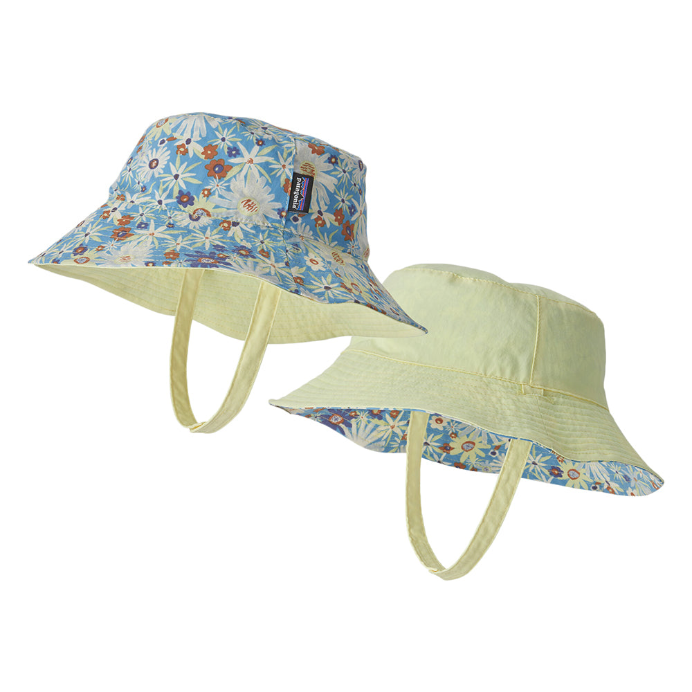 Sombrero de pescador Primavera reversible Sol de Patagonia - Amarillo-Azul