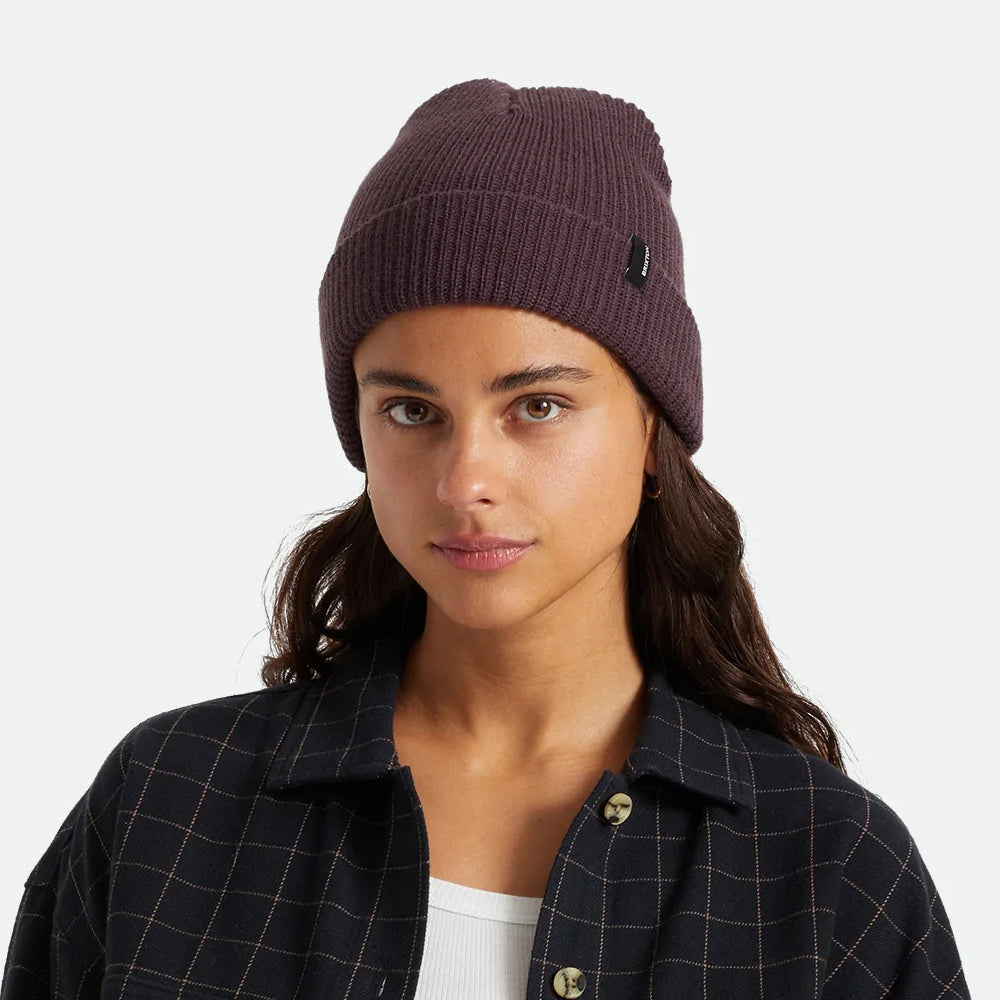 Gorro Beanie Heist con vuelta de Brixton - Uva