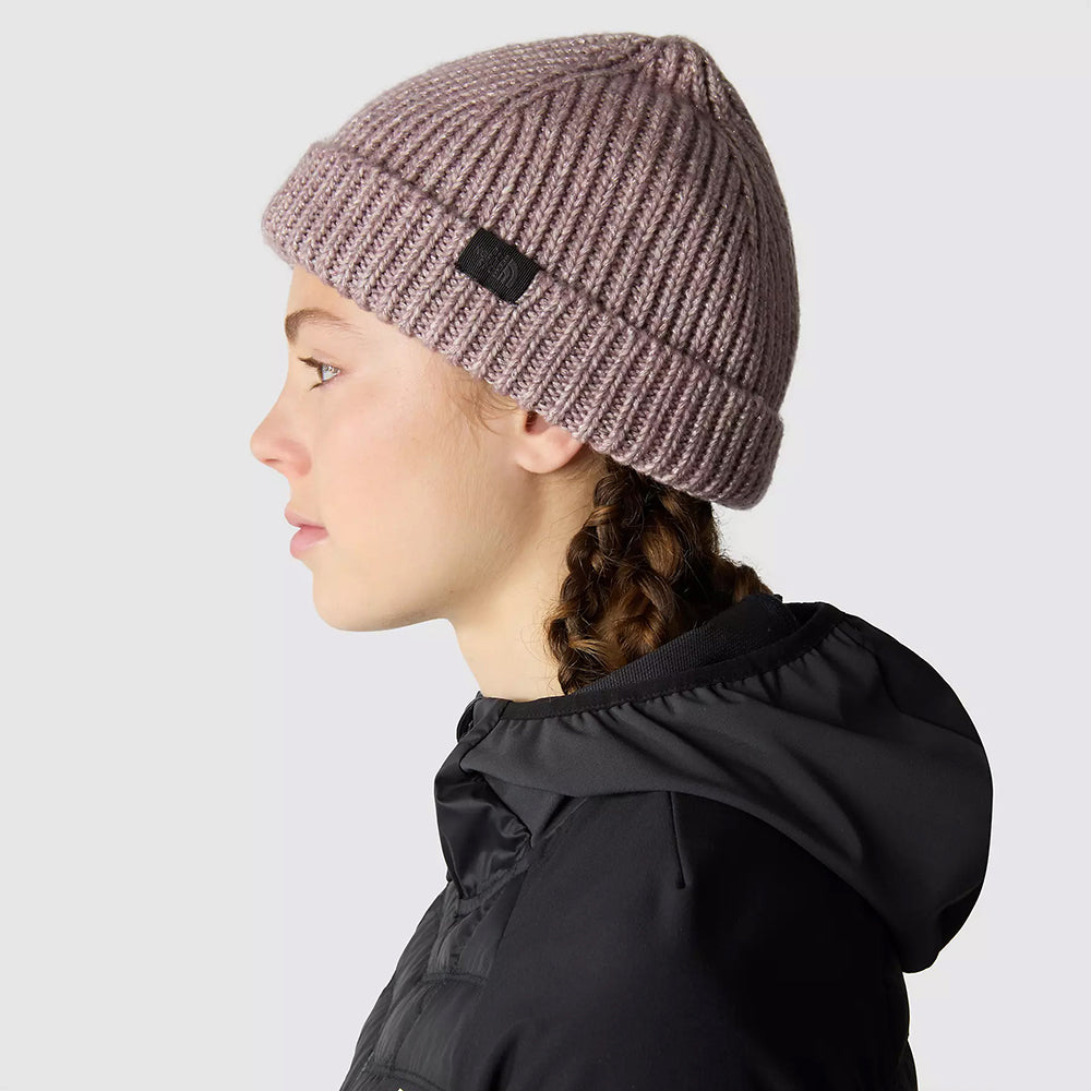 Gorro Beanie Airspun holgado de The North Face - Malva Molvoriento