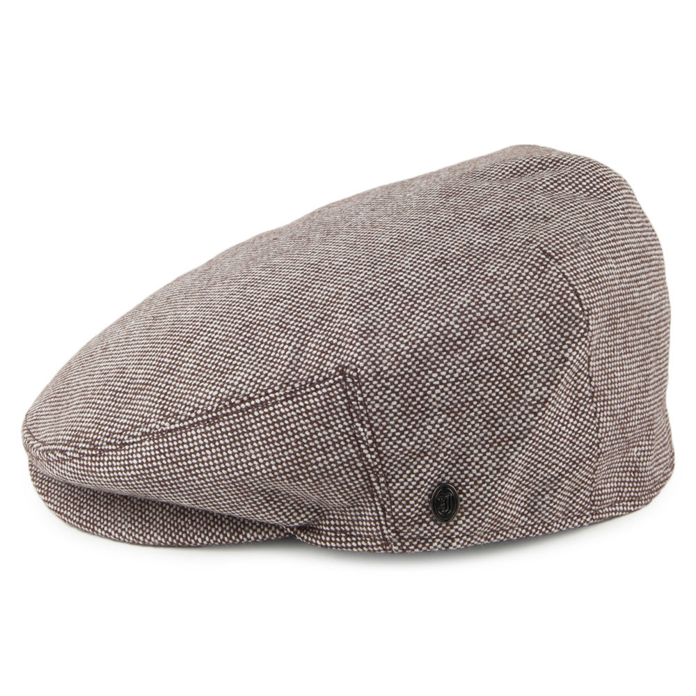 Gorra plana en Marl Tweed de Jaxon & James Marrón al por mayor