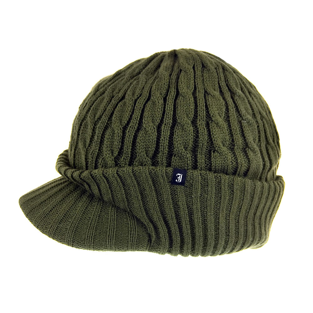 Gorro tejido con pico de Jaxon & James Oliva al por mayor