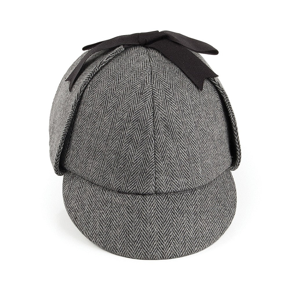 Sombrero Sherlock Holmes con diseño de espiga de Jaxon & James Gris al por mayor