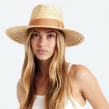 Sombrero de sol Joanna de paja de Brixton - Natural-Beige Arena