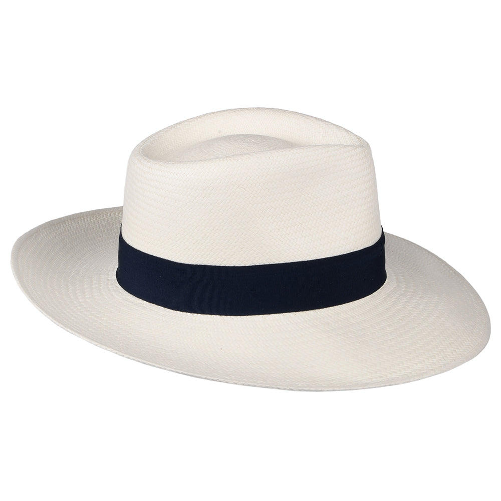 Sombrero fedora Panamá Chatsworth de Failsworth - Decolorado-Azul Marino