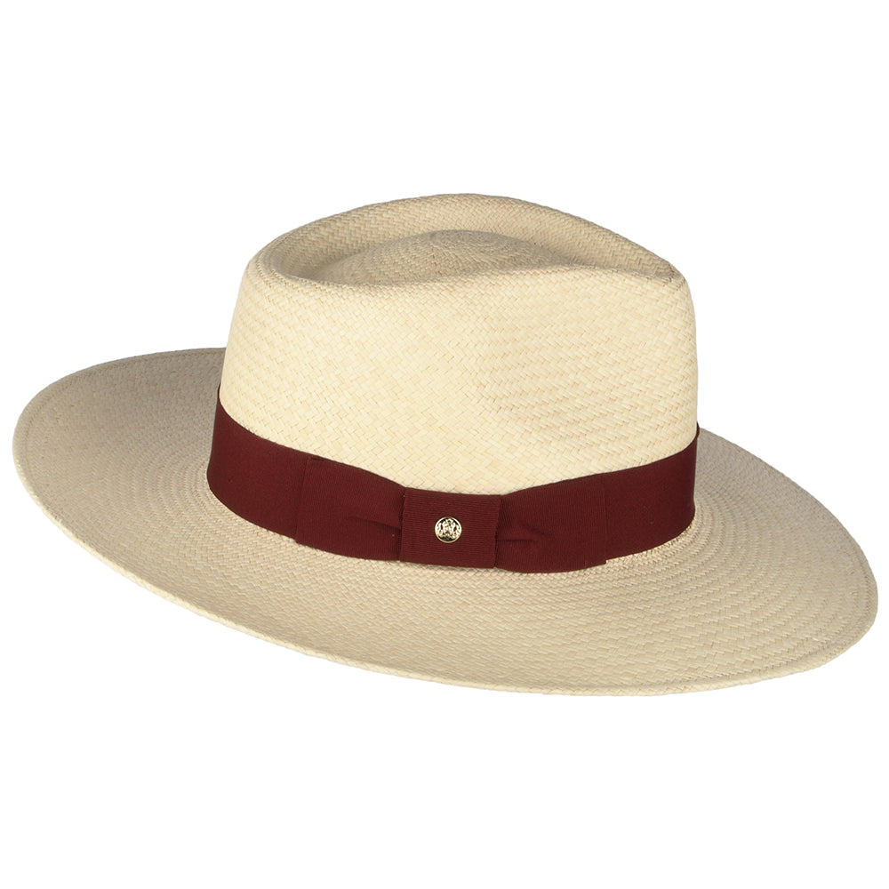 Sombrero fedora Panamá Chatsworth de Failsworth - Natural-Burdeos
