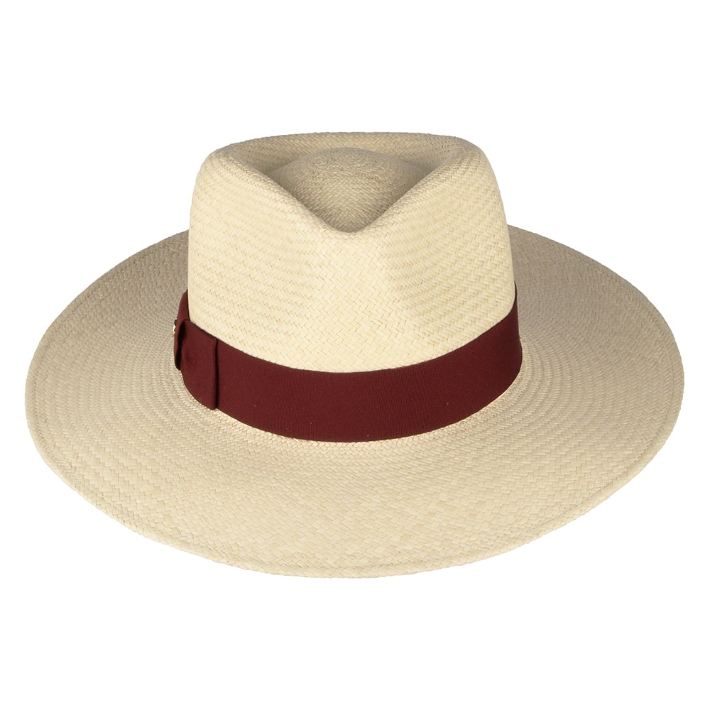 Sombrero fedora Panamá Chatsworth de Failsworth - Natural-Burdeos