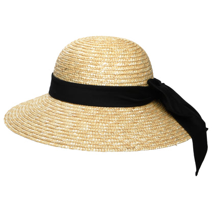 Sombrero de Sol Milan II Boater de paja de sur la tête - Natural