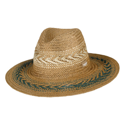 Sombrero Fedora Caledona de verano de Barts - Marrón Claro-Verde Cedro