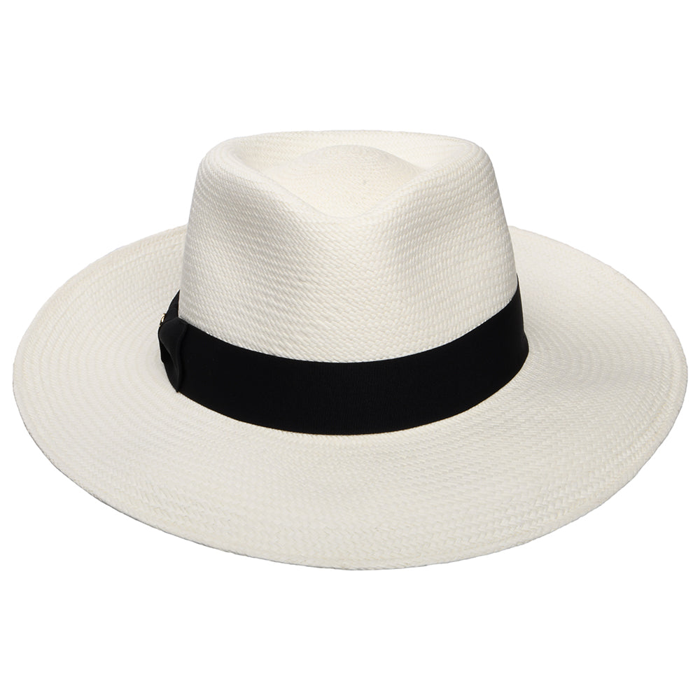 Sombrero fedora Panamá Chatsworth de Failsworth - Decolorado-Negro