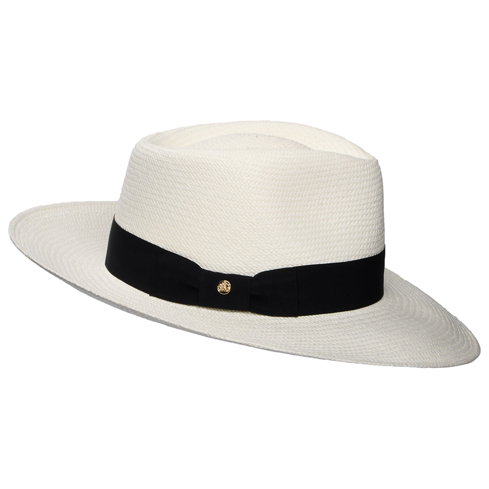 Sombrero fedora Panamá Chatsworth de Failsworth - Decolorado-Negro