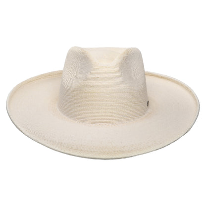 Sombrero Fedora Rancher Marlow de paja de Brixton - Blanco Marfil