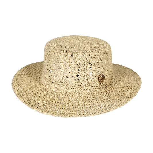 Sombrero Boater Fainte Crochet de paja toyo de Barts - Trigo