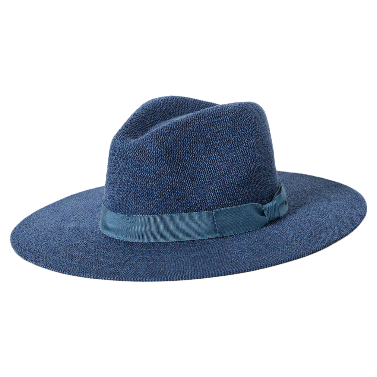 Sombrero Fedora Lyons tejido plegable de Brixton - Azul Oscuro