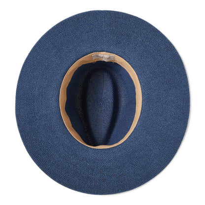 Sombrero Fedora Lyons tejido plegable de Brixton - Azul Oscuro