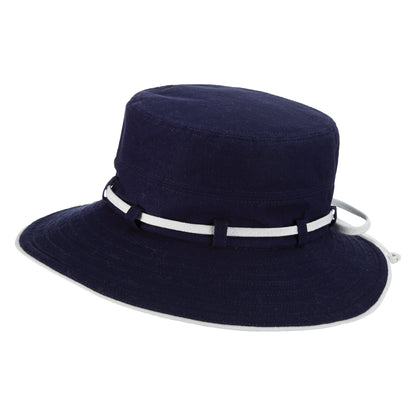 Sombrero de Sol Padua Deluxe plegable de algodón de Scala - Azul Marino