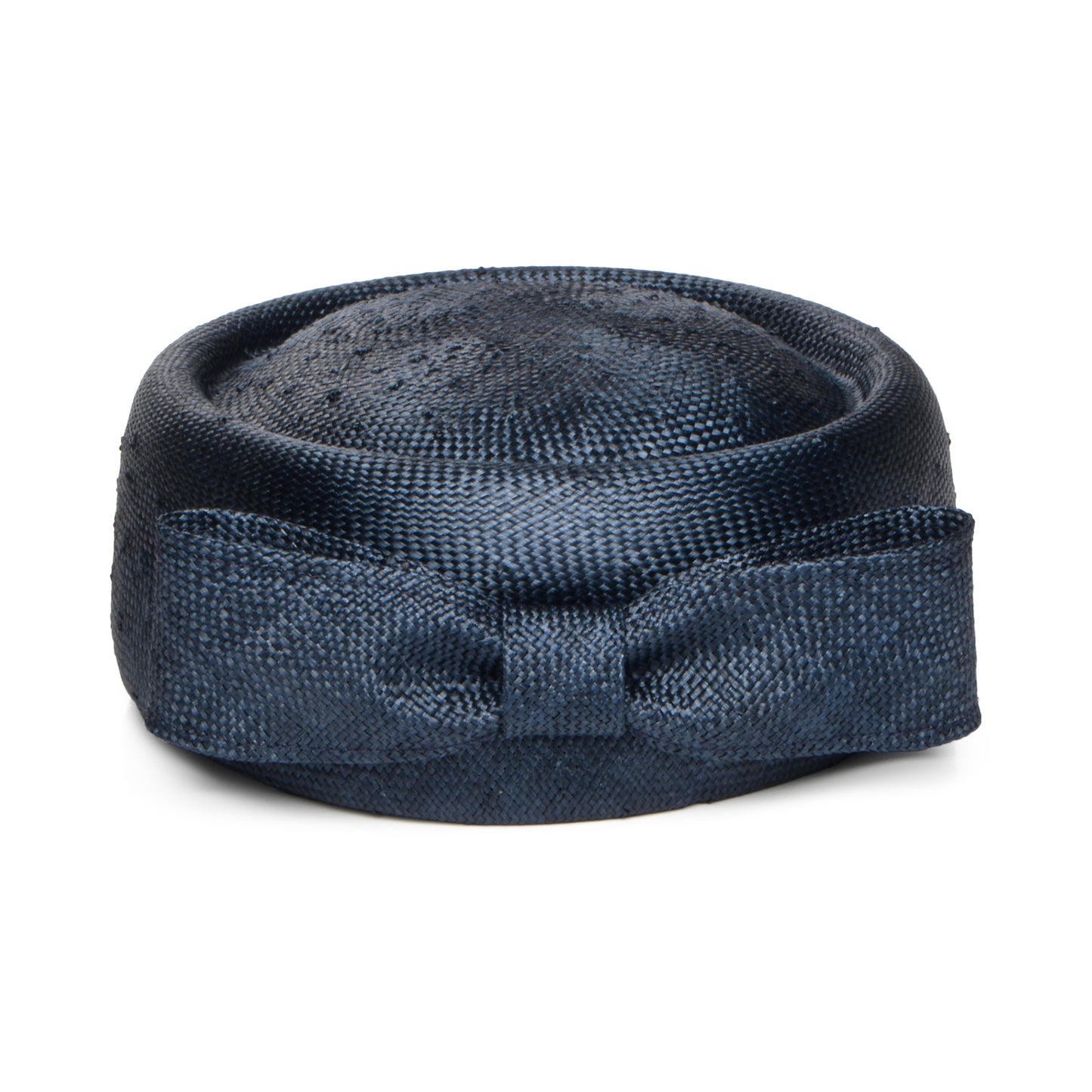 Sombrero Pillbox mujeres Jackie O de paja de Whiteley - Azul Marino