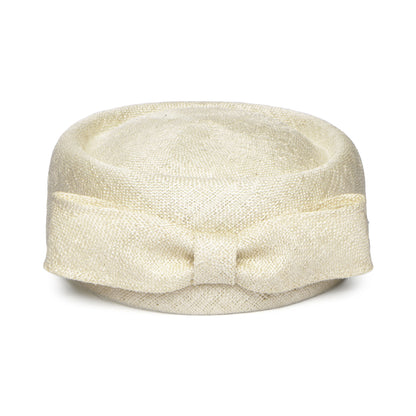 Sombrero Pillbox mujeres Jackie O de paja de Whiteley - Blanco Marfil