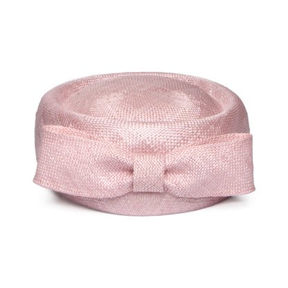 Sombrero Pillbox mujeres Jackie O de paja de Whiteley - Rosa