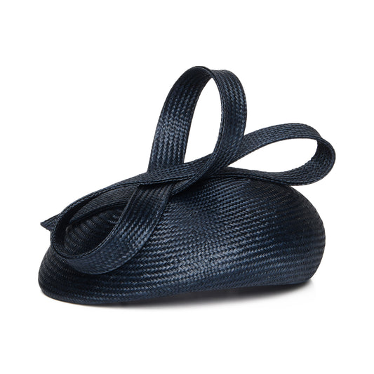 Sombrero Pillbox Jenny de paja de Whiteley - Azul Marino
