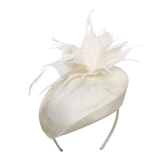 Sombrero Pillbox Elena de Failsworth - Blanco Marfil