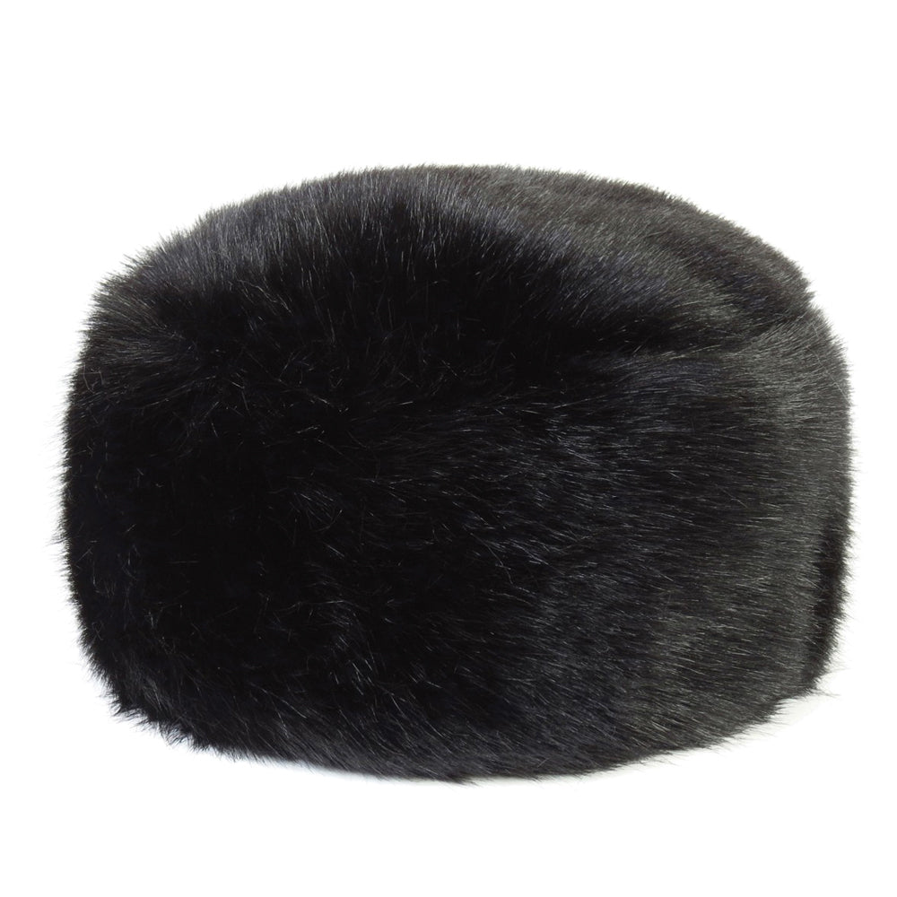 Sombrero Pillbox de piel sintética de Helen Moore - Negro