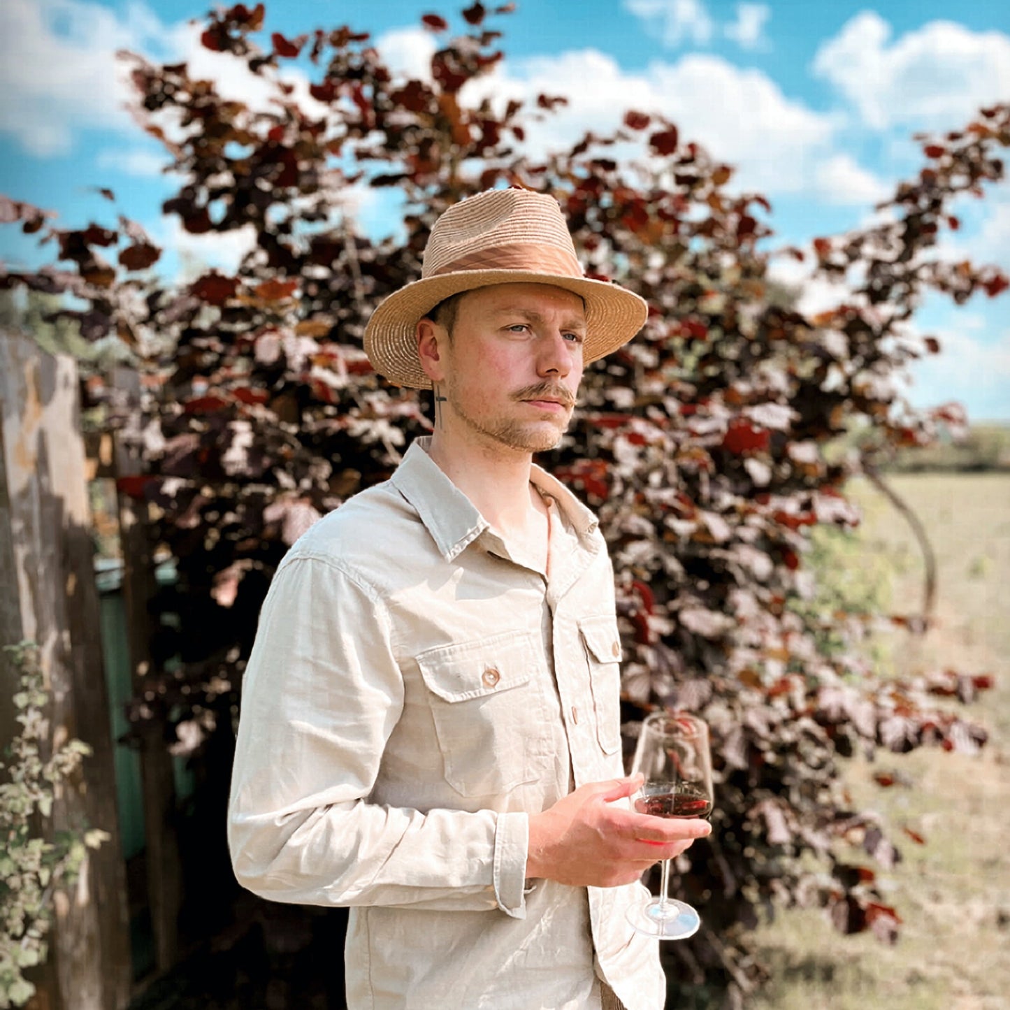 Sombrero Fedora de paja trenzada Toyo de Jaxon & James - Cappucino