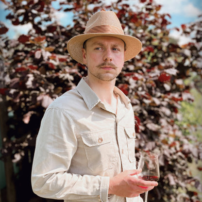 Sombrero Fedora de paja trenzada Toyo de Jaxon & James - Cappucino