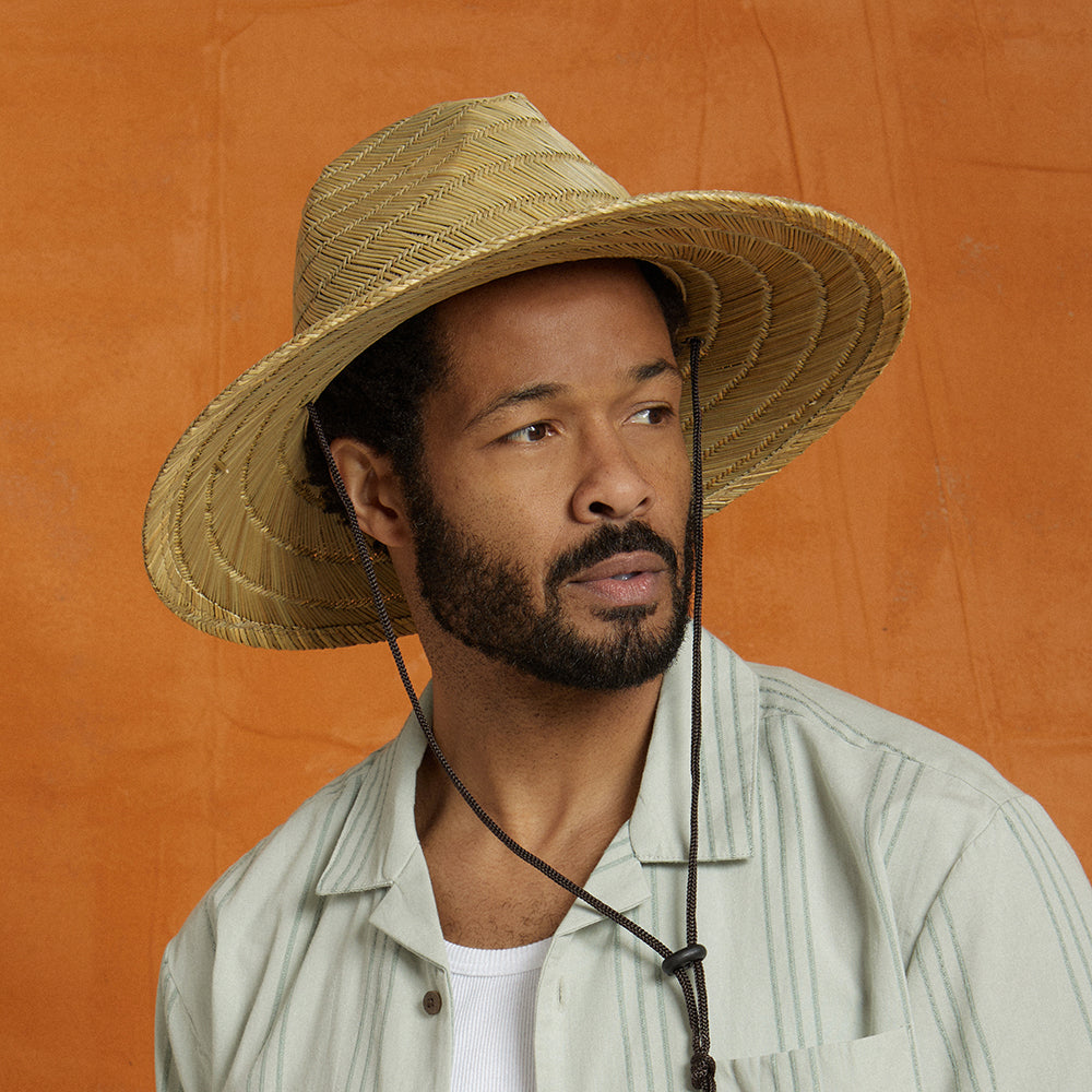 Sombrero de Guardacosta Messer de paja de Brixton - Beige Arena