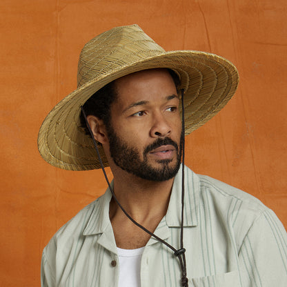 Sombrero de Guardacosta Messer de paja de Brixton - Beige Arena