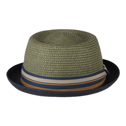 Sombrero Pork Pie de paja toyo de Stetson - Gris-Azul