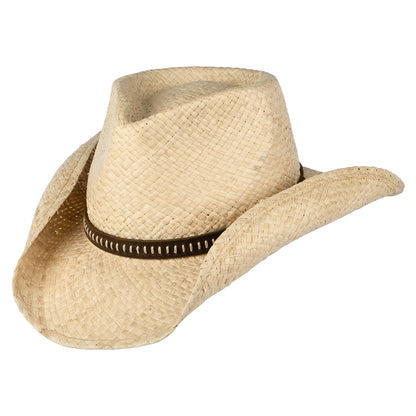 Sombrero Cowboy Western de rafia de Stetson - Natural