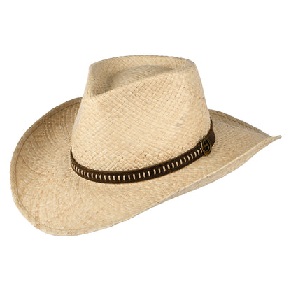 Sombrero Cowboy Western de rafia de Stetson - Natural