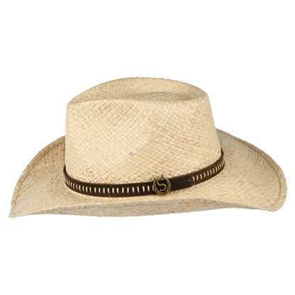 Sombrero Cowboy Western de rafia de Stetson - Natural