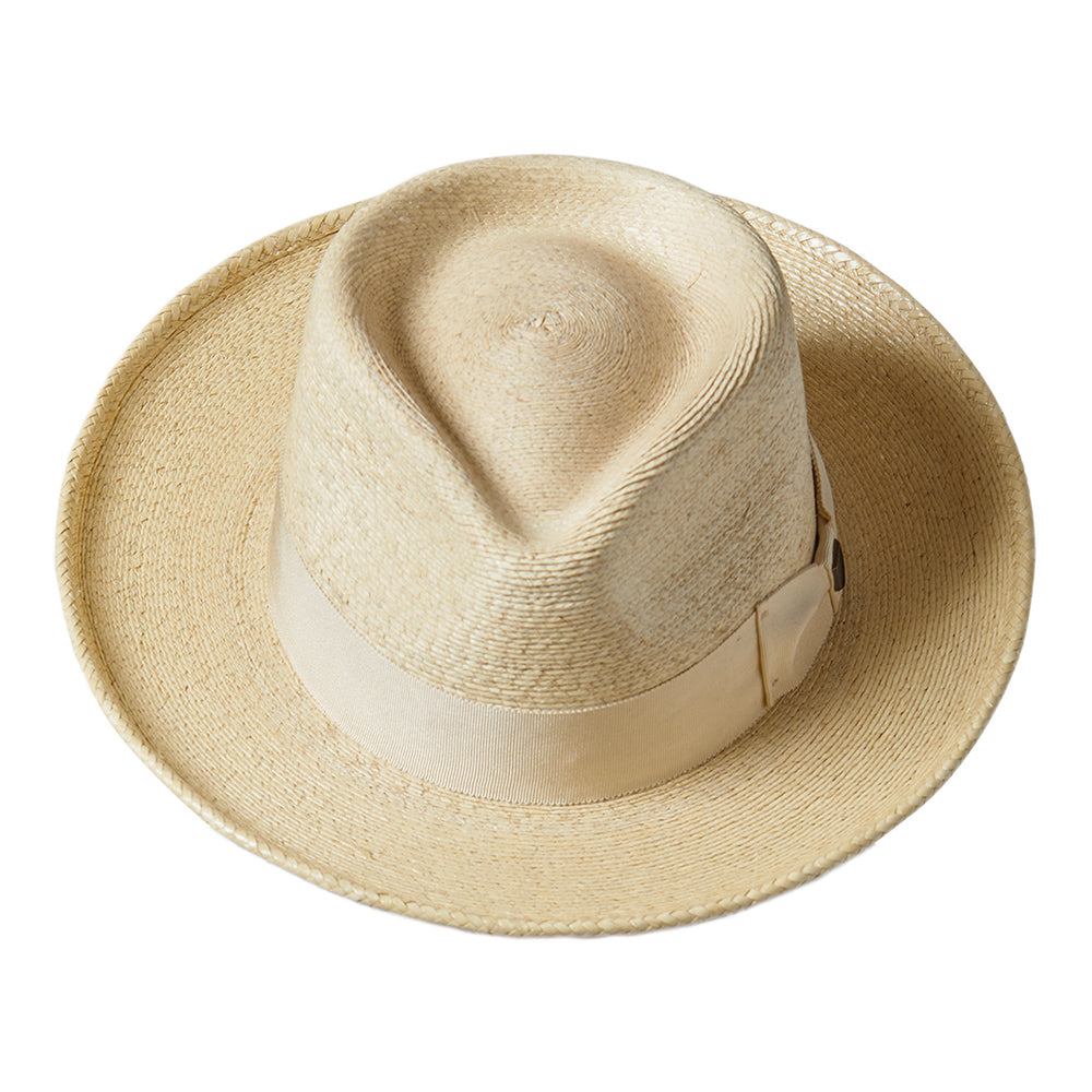 Sombrero Fedora Swindle de paja de Brixton - Natural
