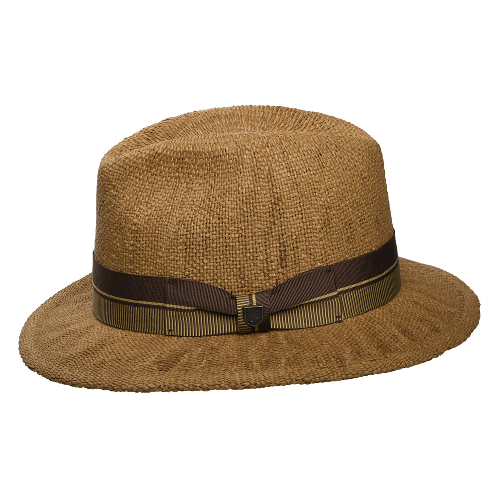 Sombrero Fedora Roma de paja toyo de Brixton - Café