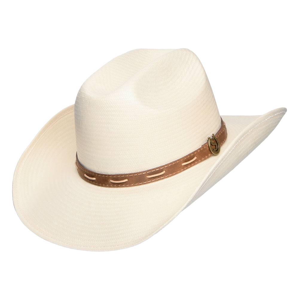 Sombrero Cowboy Western de paja toyo de Stetson - Decolorado