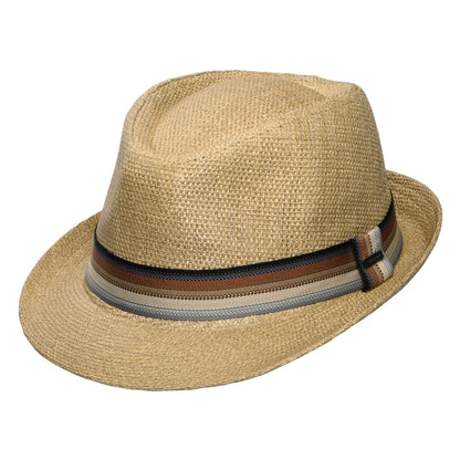 Sombrero Trilby Monsoon de paja matte toyo de Dorfman Pacific - Natural